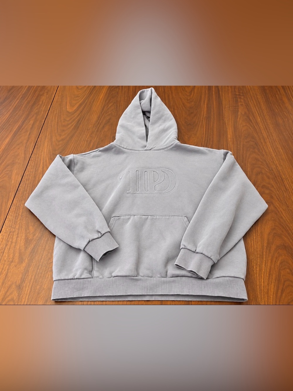 Taylor Swift TTPD Gray Embossed Hoodie XL The Tortured Poets Department Official